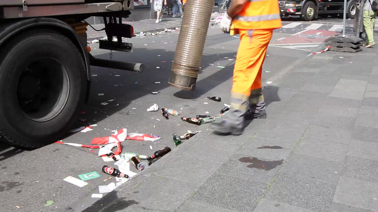 Walk-behind street sweeper